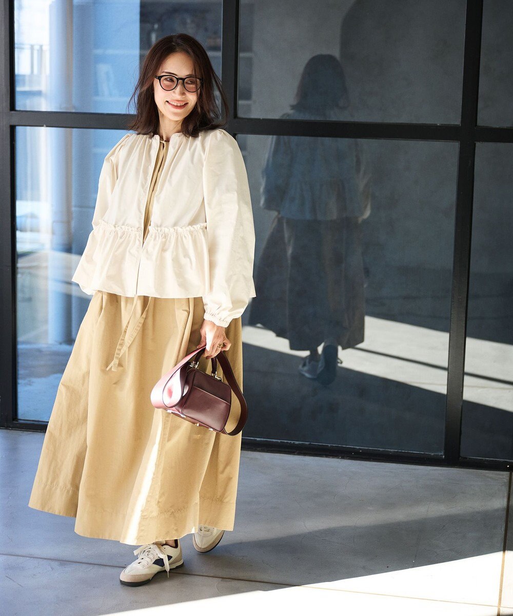 #Newans 撥水加工/UVカット機能付きペプラムライトブルゾン 