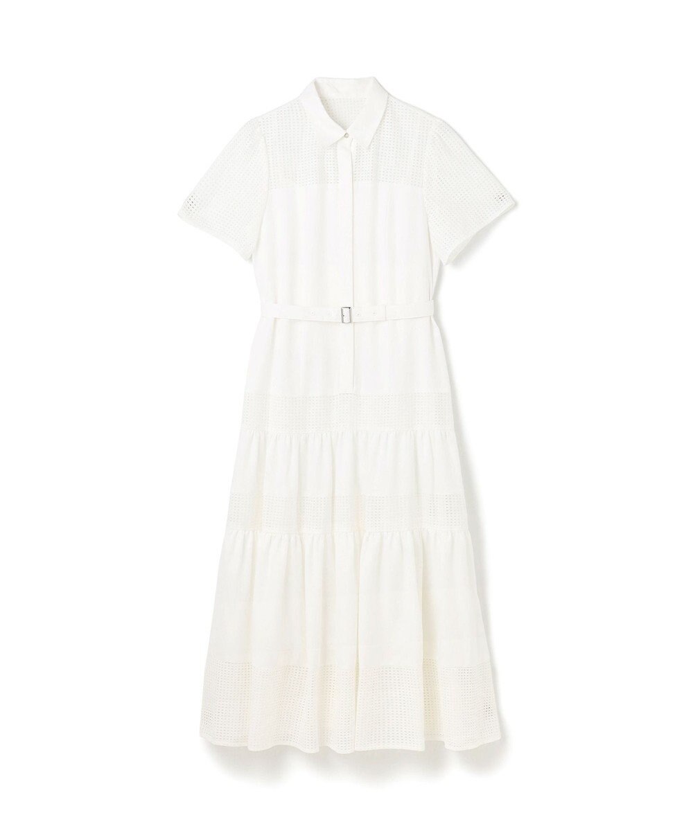 GRACE CONTINENTAL メッシュコンビシャツワンピース 