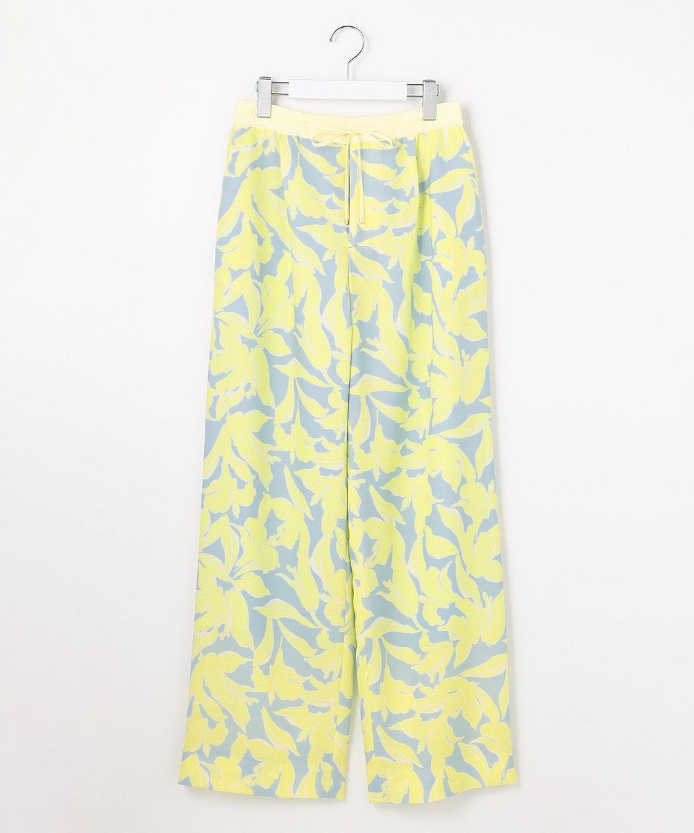 自由区 シアーカラミプリントワイド パンツ 