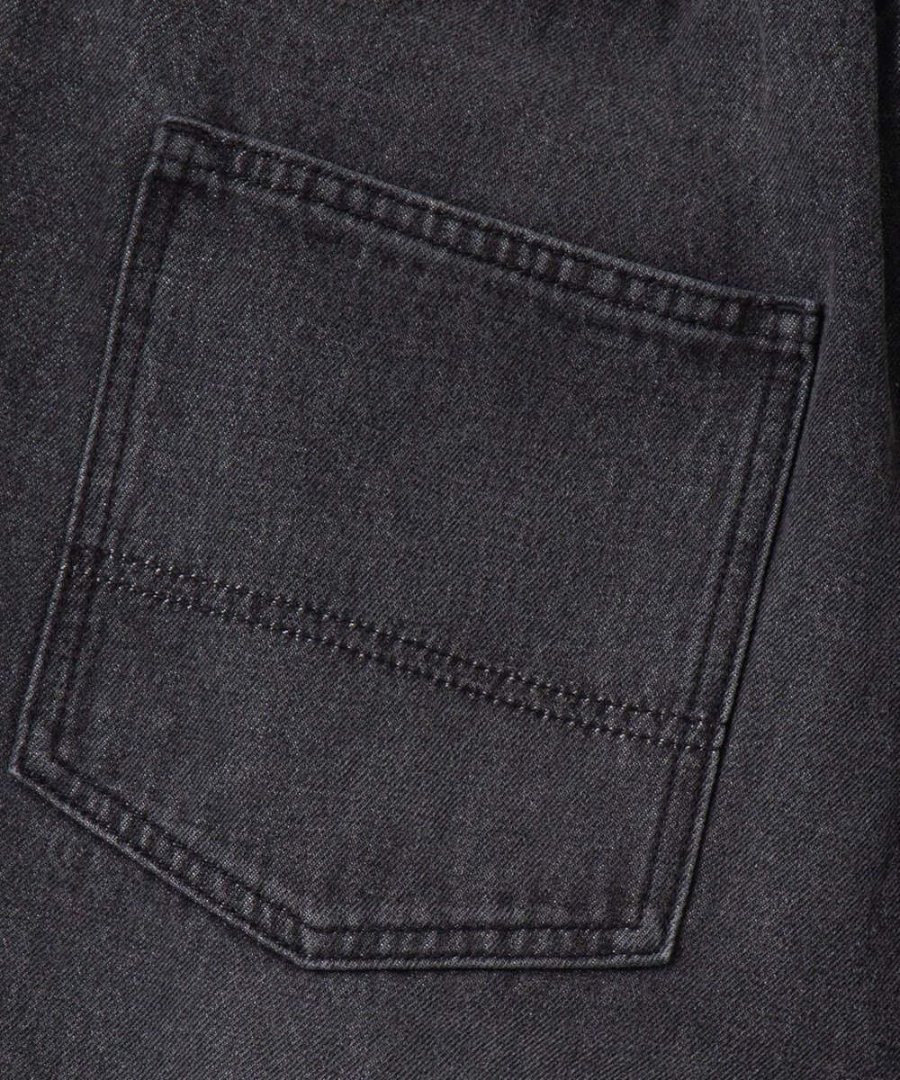 WEGO 【ユニセックス着用ITEM/ウエストゴム/SMLサイズ展開】デニムルーズテーパードパンツ 