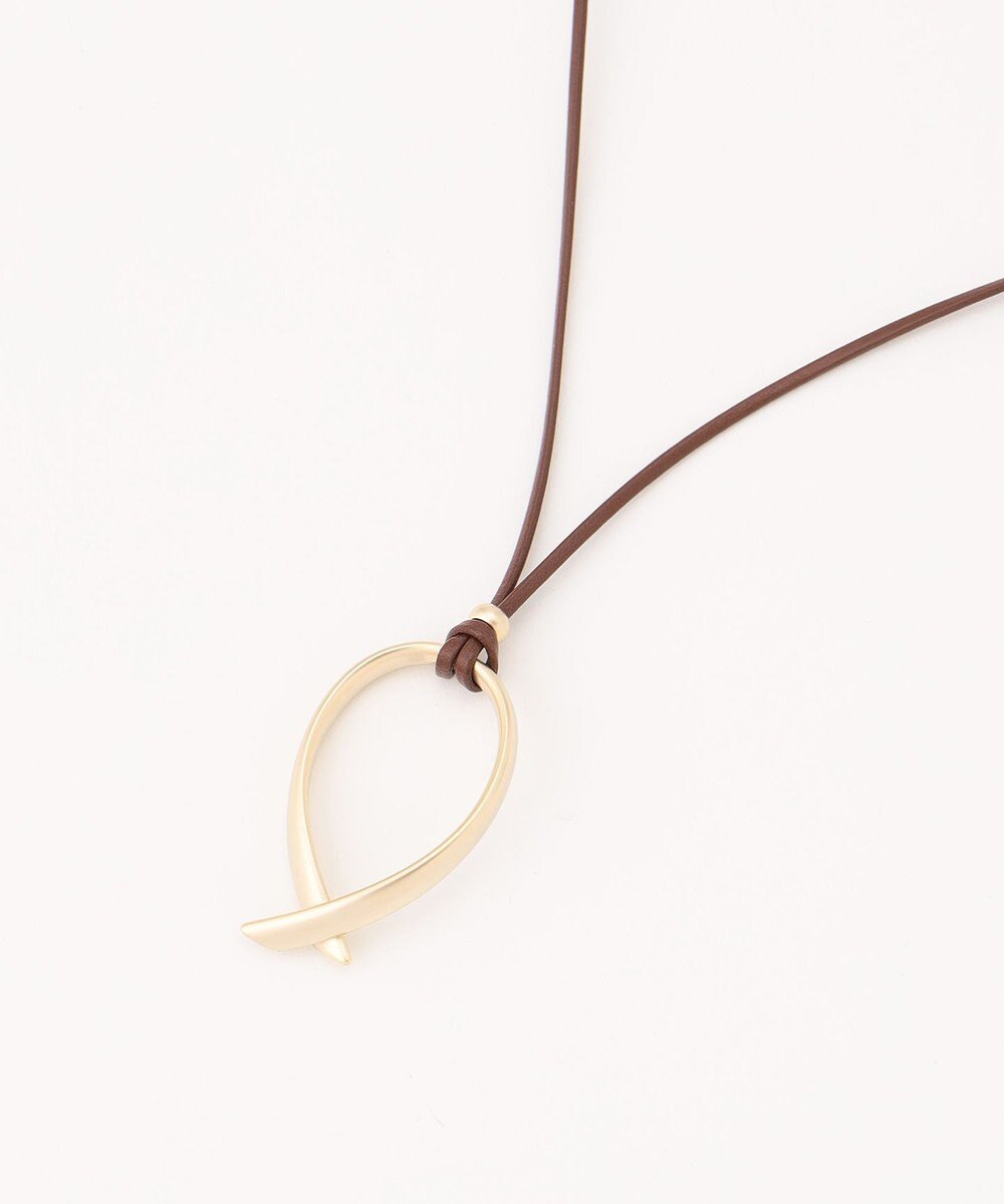 J.PRESS LADIES アドラインレザー メタルワントップ ネックレス 