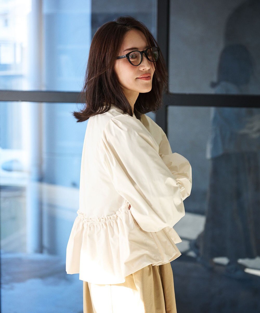 #Newans 撥水加工/UVカット機能付きペプラムライトブルゾン 