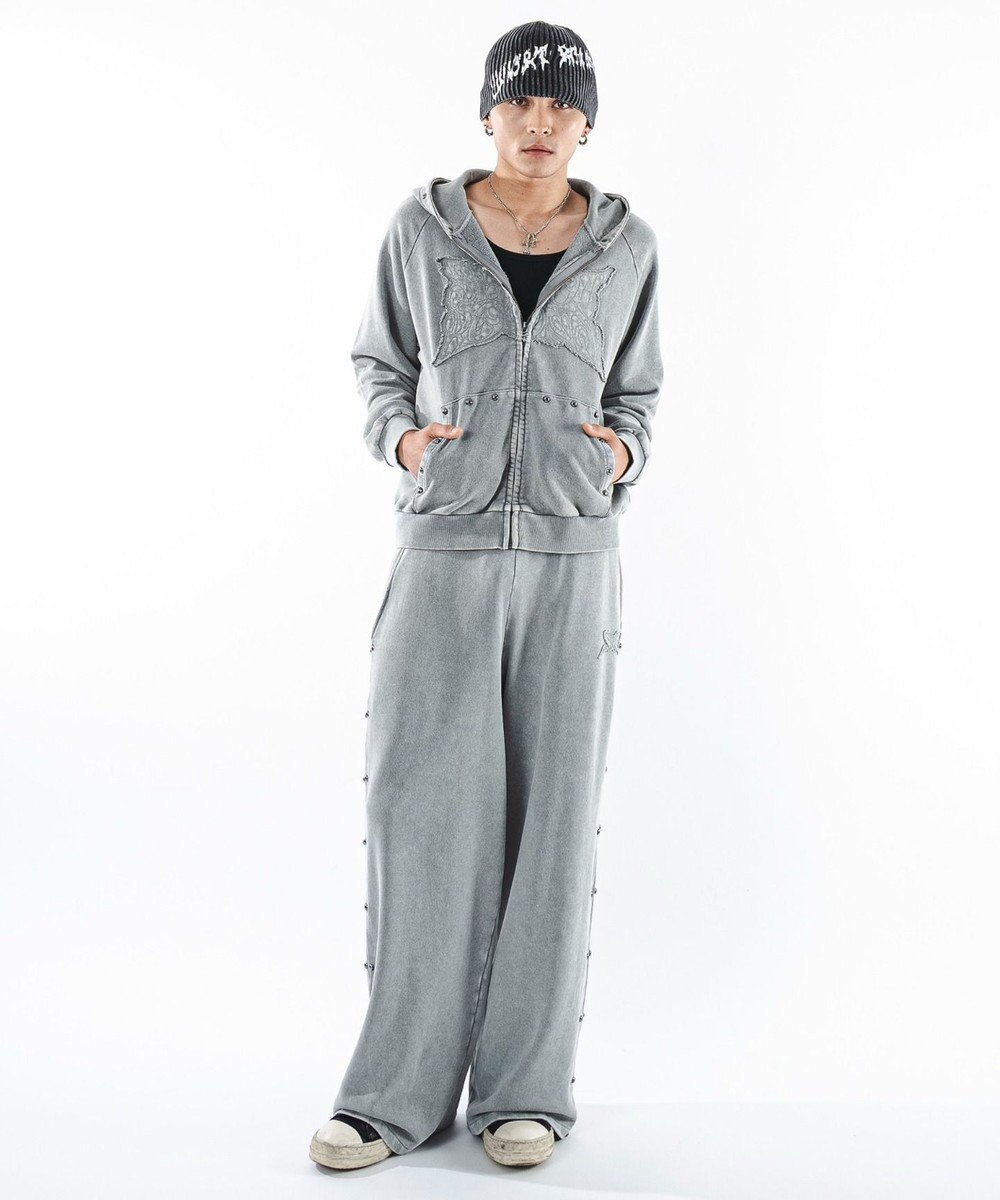 WEGO パウダーブリーチスタッズZIPパーカー 