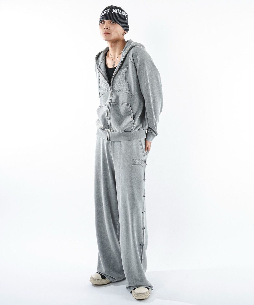 WEGO パウダーブリーチスタッズZIPパーカー 