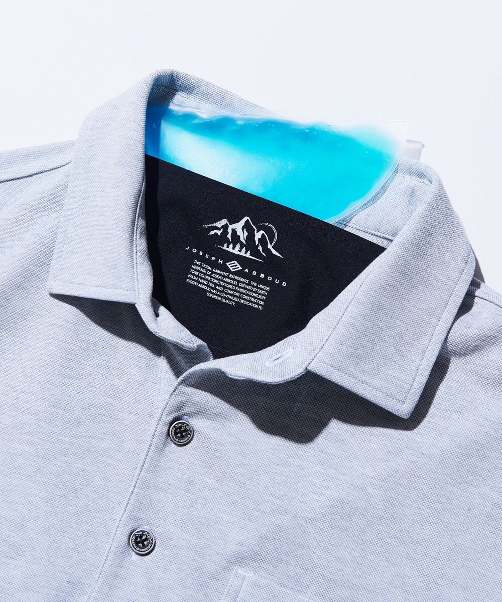 JOSEPH ABBOUD MOUNTAIN 暑さに徹底抗戦【首元に冷感ジェル】フリーズパックポロ 無地タイプ 