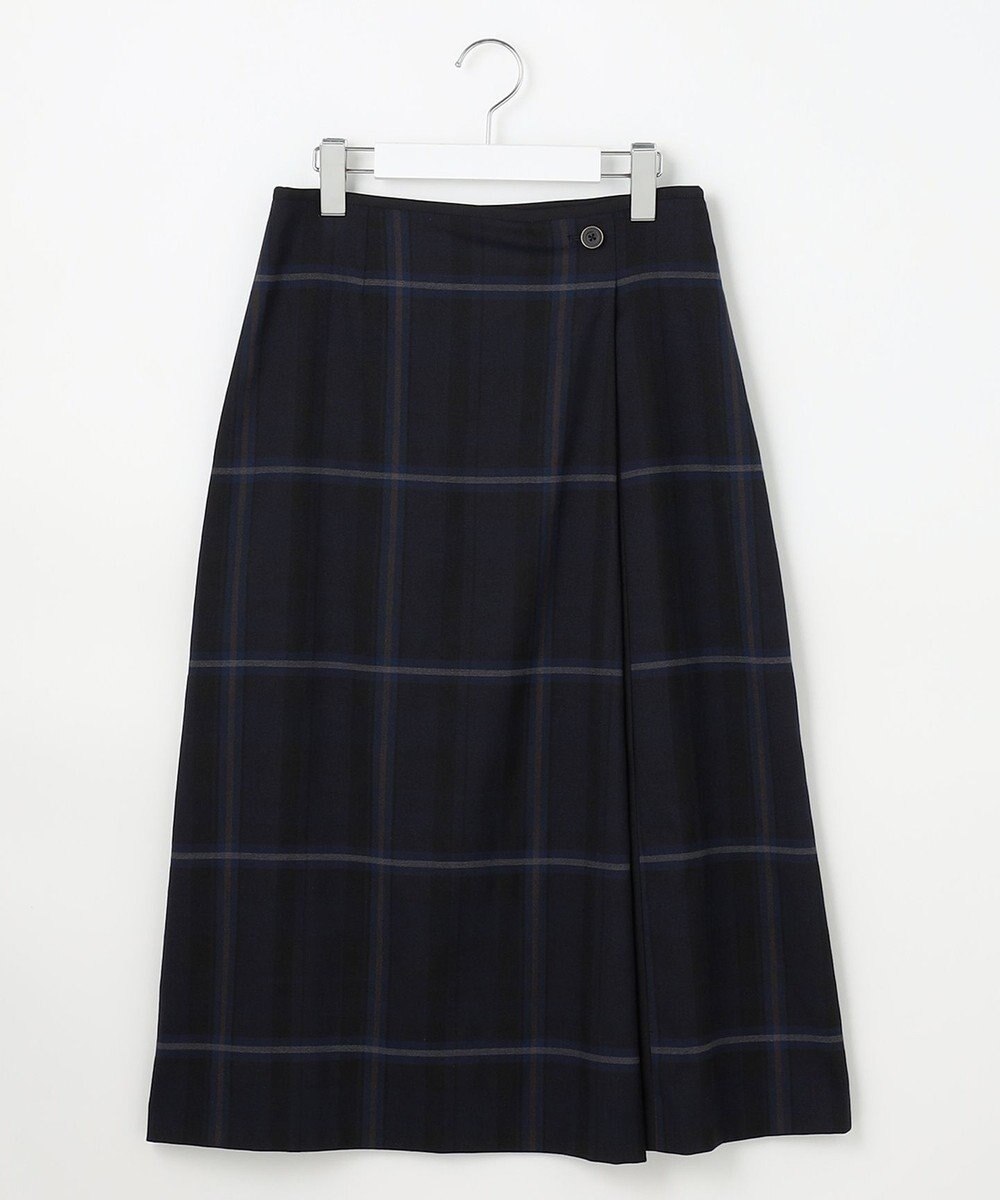 J.PRESS LADIES 【洗える】テトロンレーヨン/ウール milledタータン スカート 