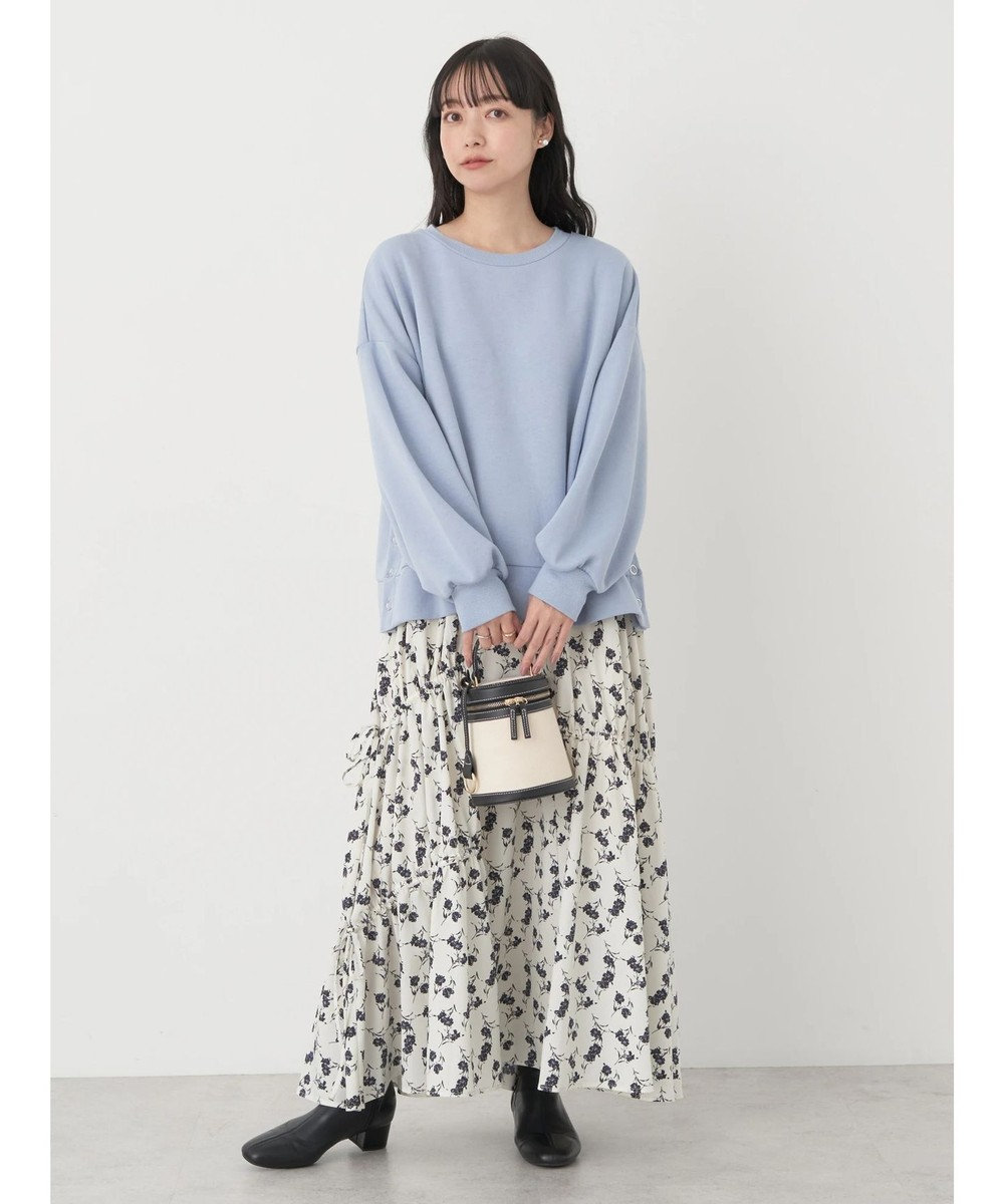 earth music&ecology サイドボタンダンボールプルオーバー 