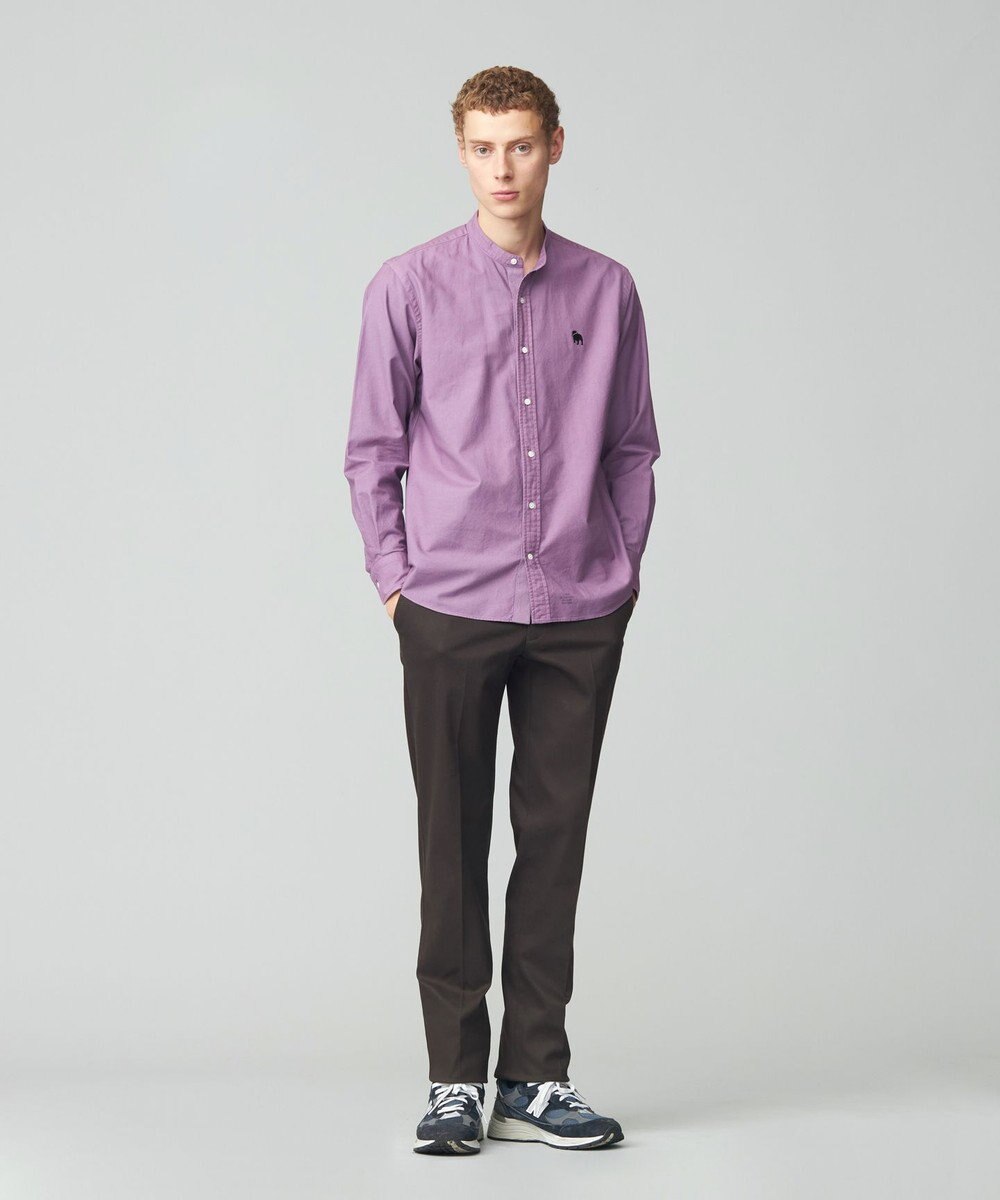 J.PRESS MEN 【オックス ガーメントダイ】バックブルバンドカラーシャツ 