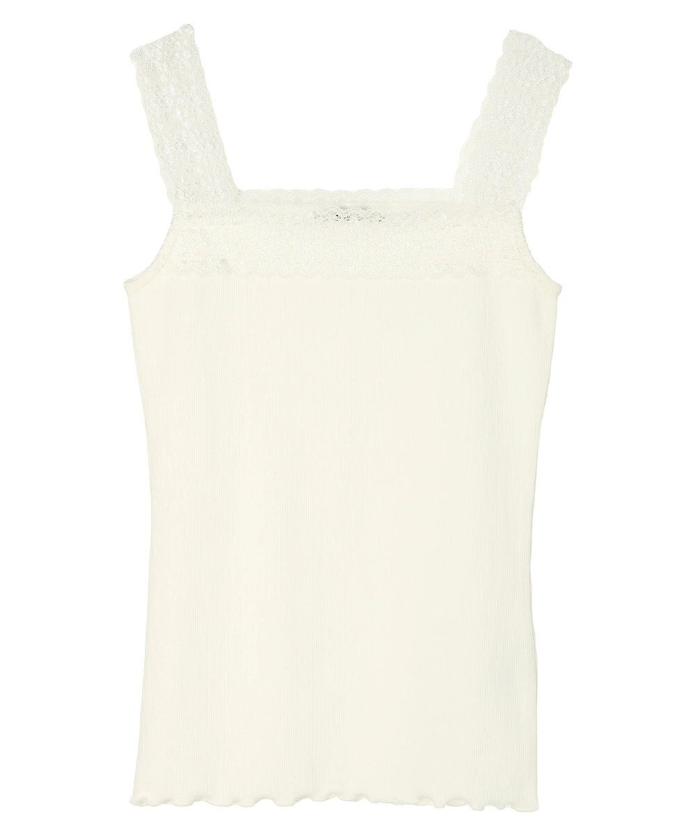 earth music&ecology レーススクエアキャミソール 