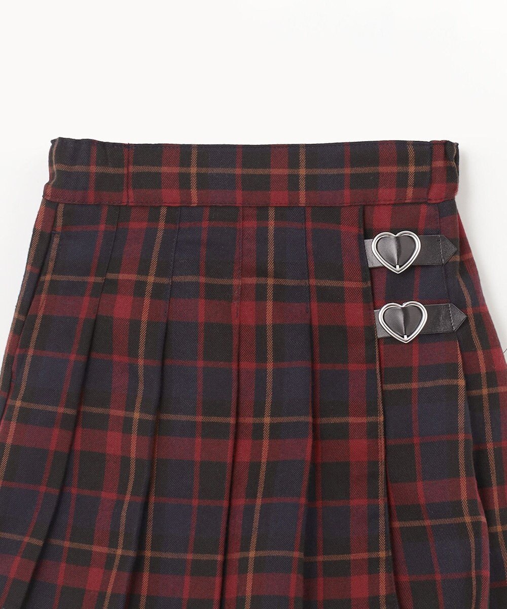 ANY KIDS チェック柄 プリーツ キュロット 