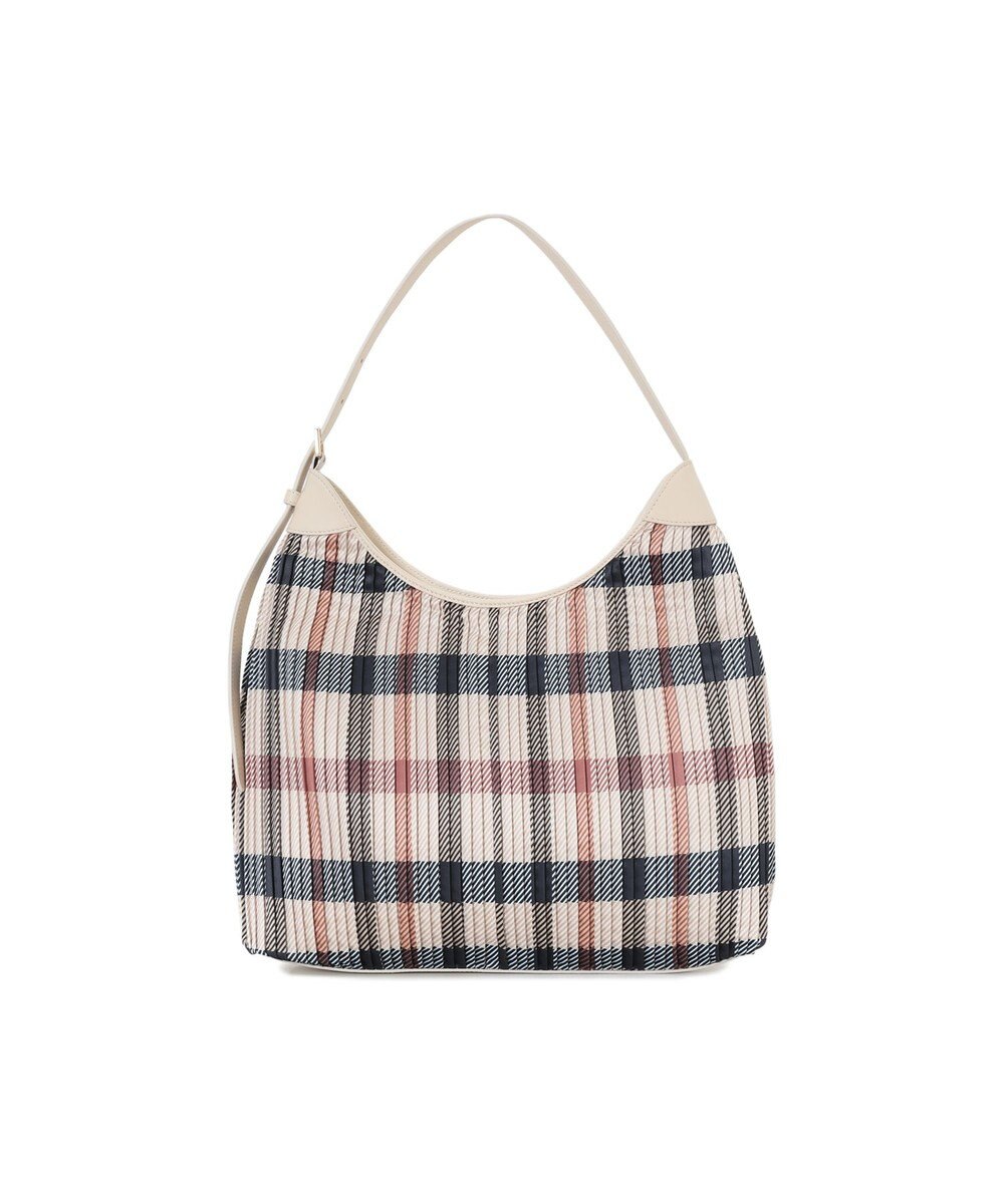 DAKS 【軽量】ポリエステル ハウスチェック ホーボーショルダーバッグ 