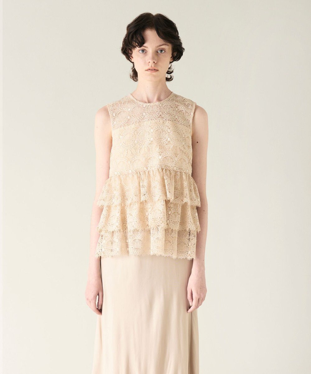 GRACE CONTINENTAL レースギャザートップ 