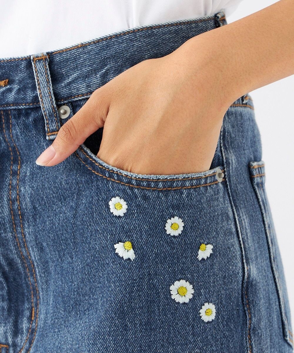 OP／FILA 【OP】刺繍付き美脚シルエットデニム 