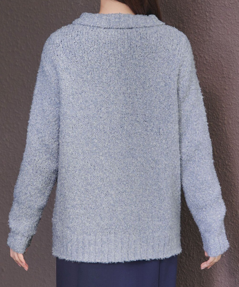 Tiaclasse 【着丈が選べる】ハイネックブークレカーディガン 