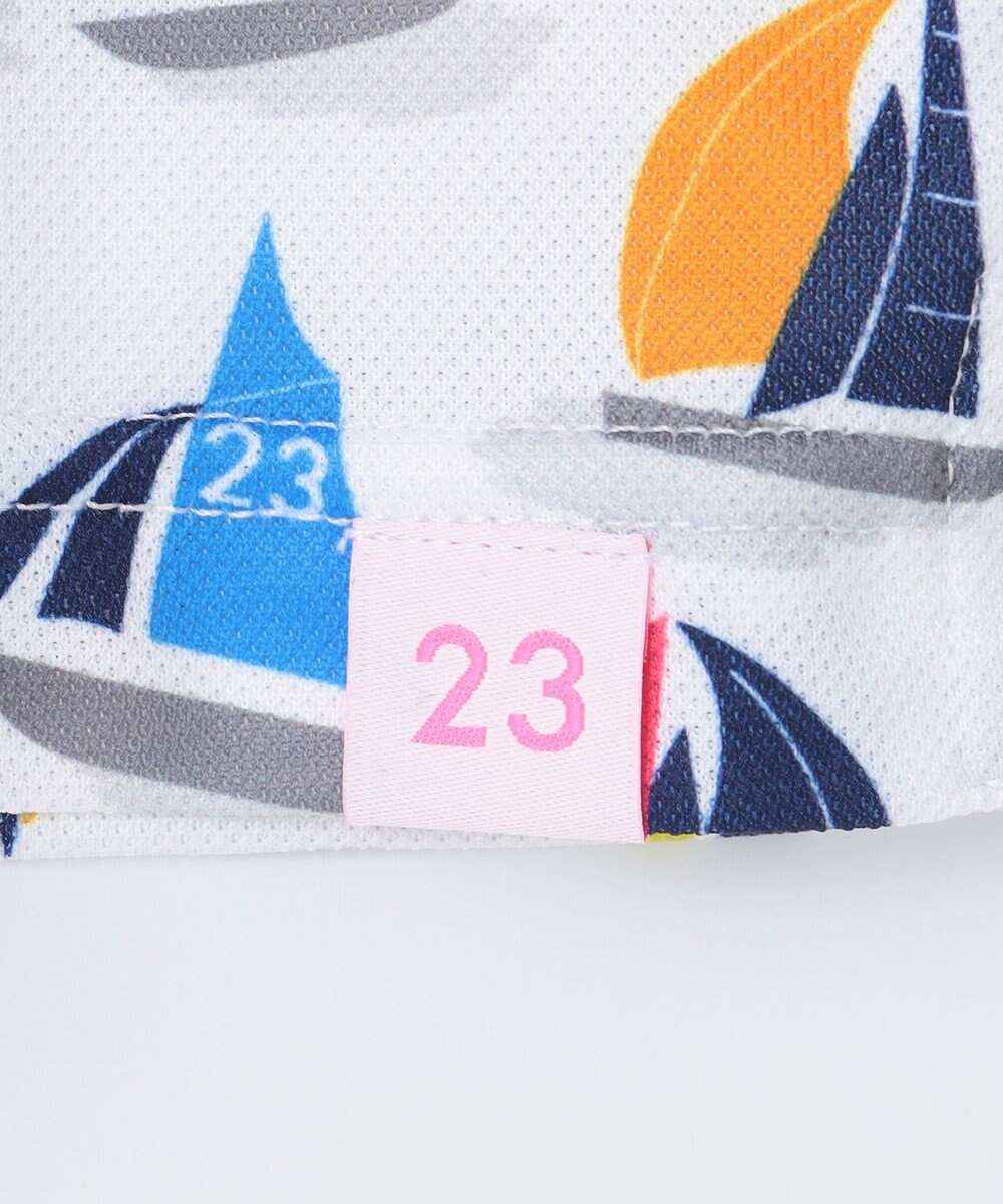 23区GOLF 【WOMEN】【吸水速乾・UVケア】マルチヨットプリント 半袖ポロシャツ 