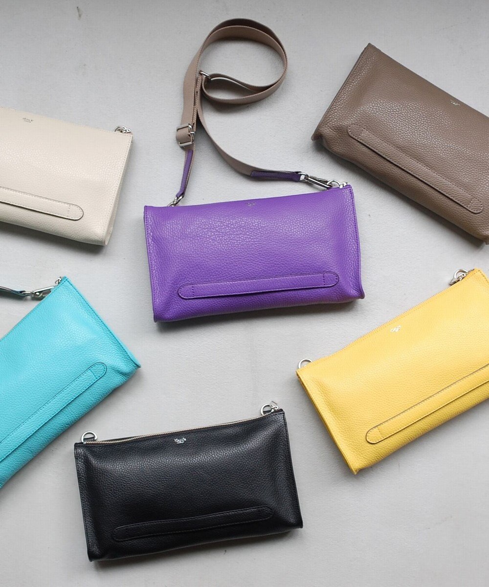 blancle シュリンクレザー クラッチショルダー 