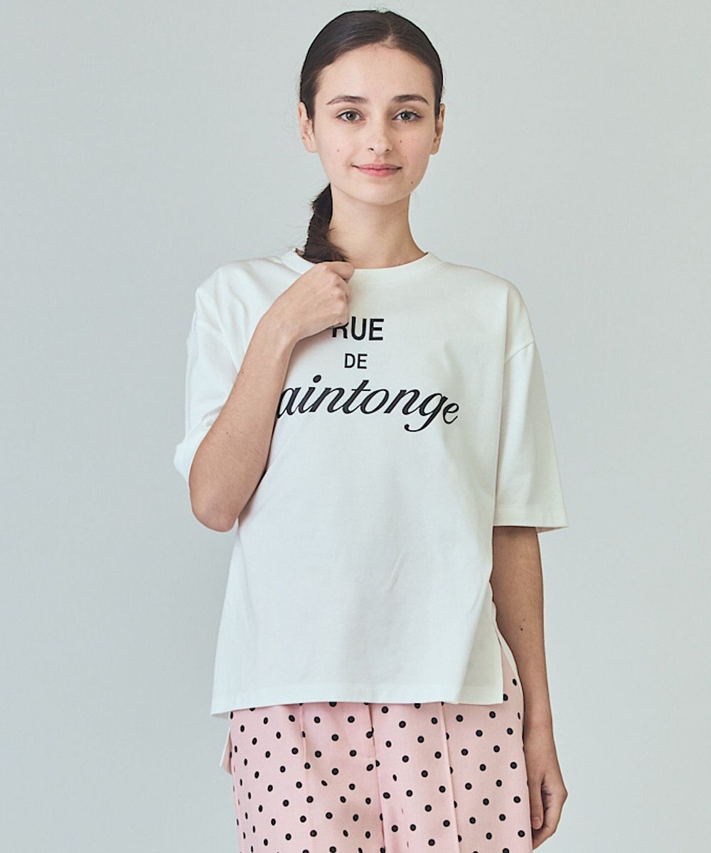 GRACE CONTINENTAL レタードプリントTシャツ 