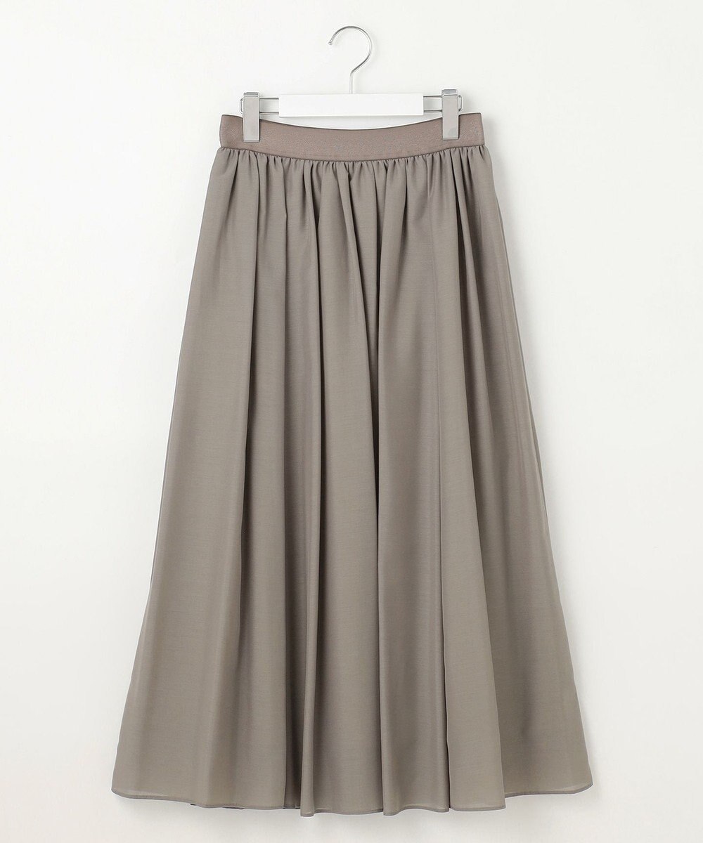 自由区 【ウエストゴム・洗える】シアーギャザー スカート 