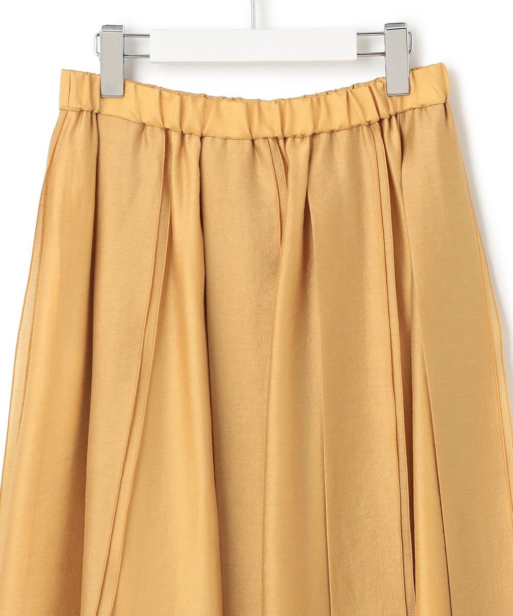 23区 【洗える】ソフトオーガンジー タック スカート 