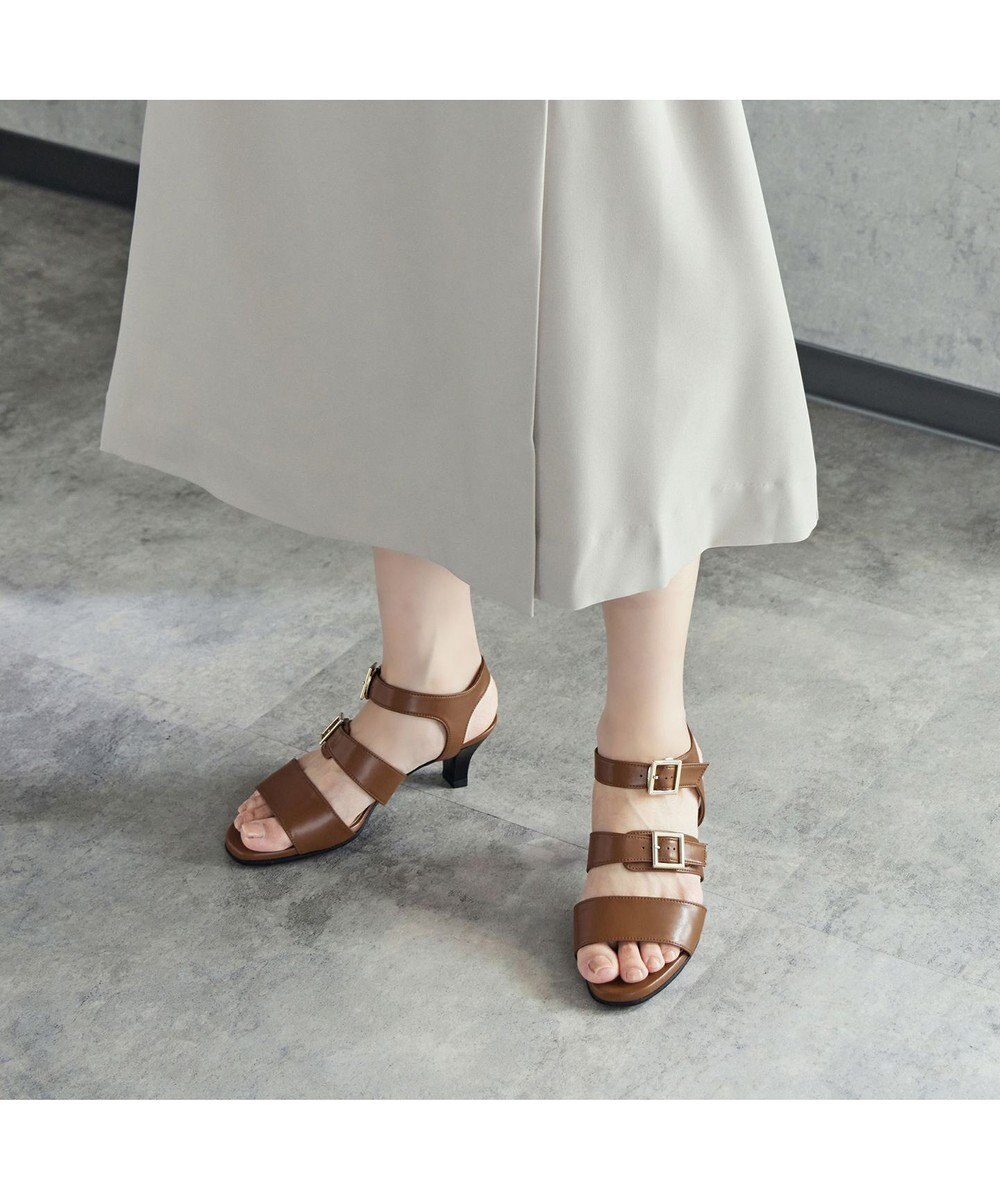 ASICS WALKING ペダラ ヒールサンダル 3E 5.0cmヒール 