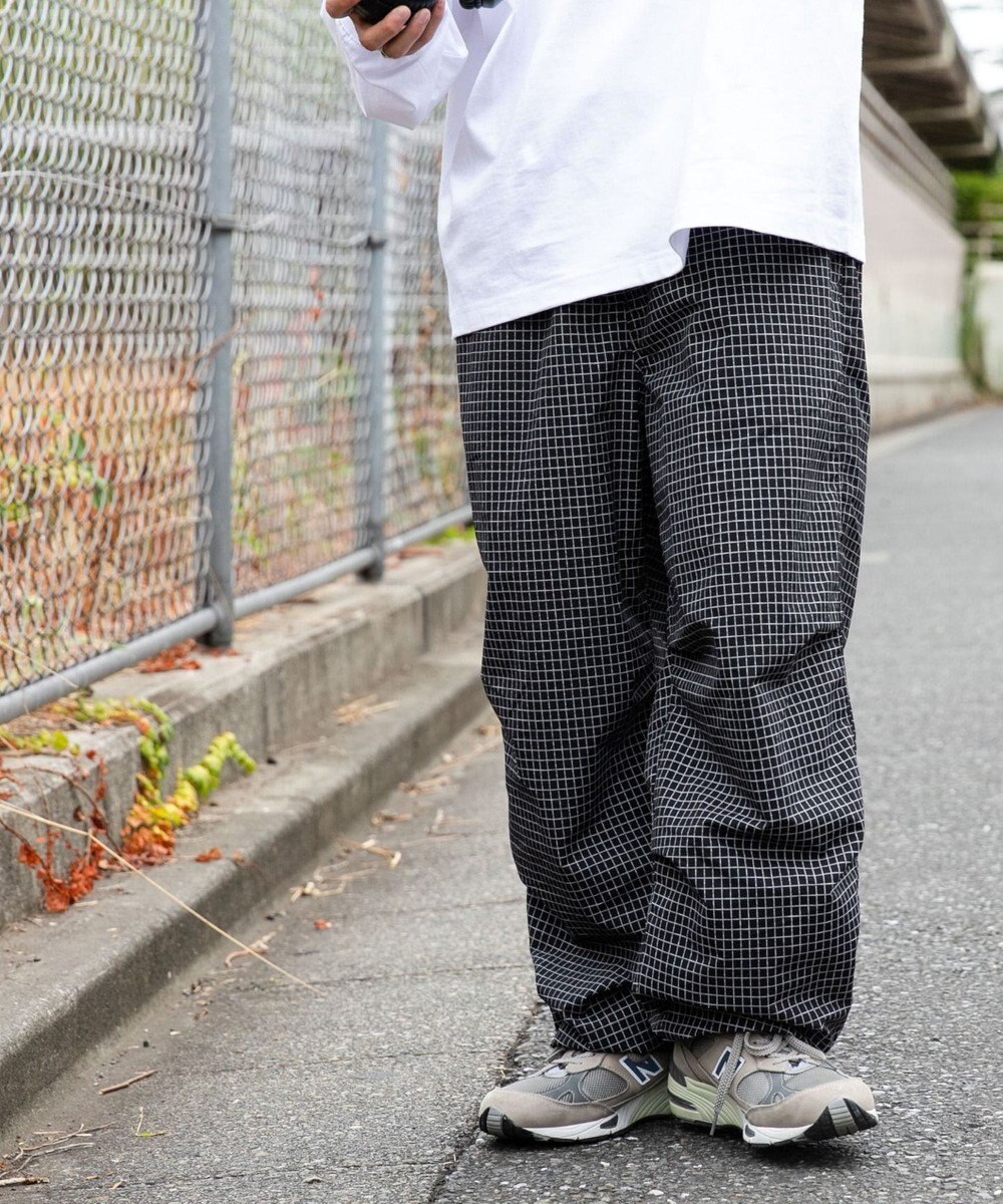 WEGO 【ウエストゴム/手洗い可】ナイロン　トラックパンツ 