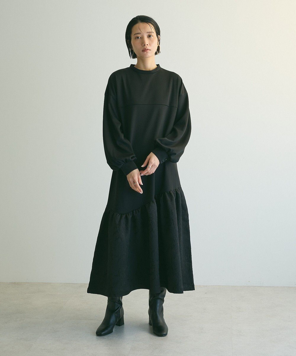 Green Parks ａ．切り替えジャガードワンピース 