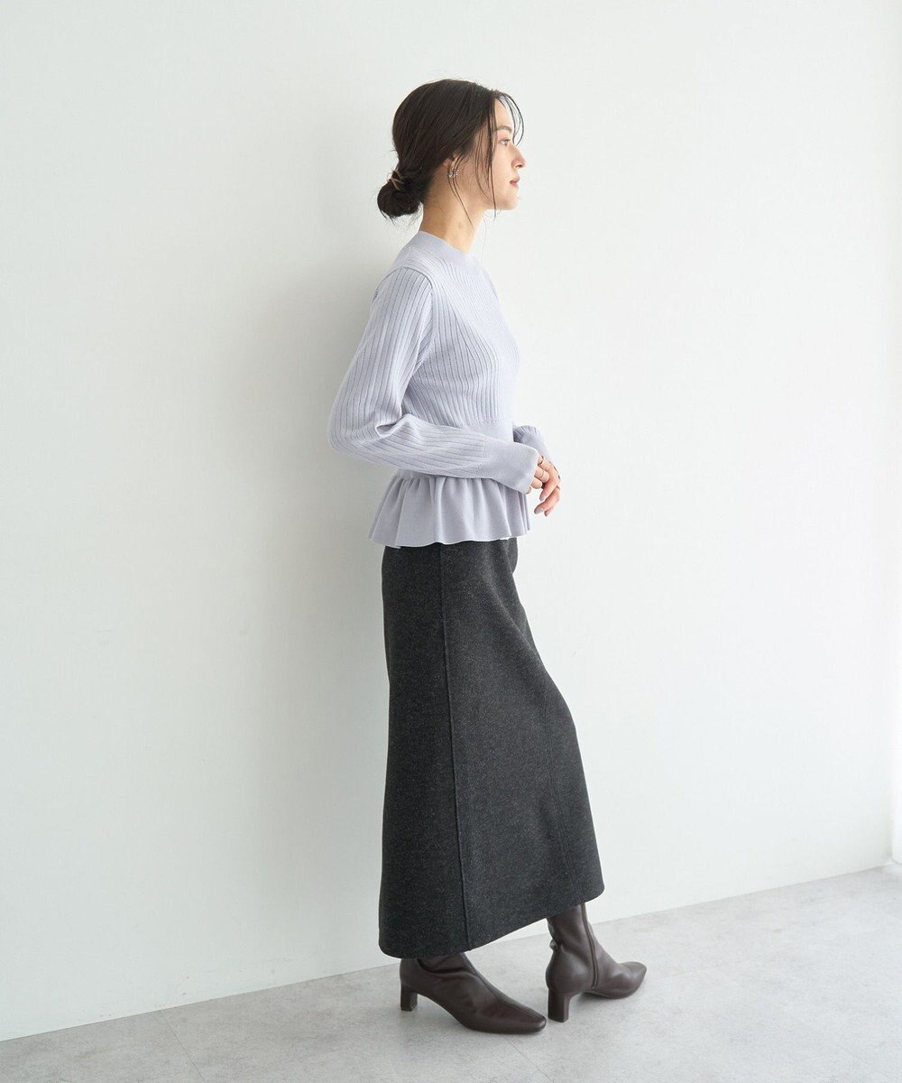 YECCA VECCA 金釦ペプラムニット 