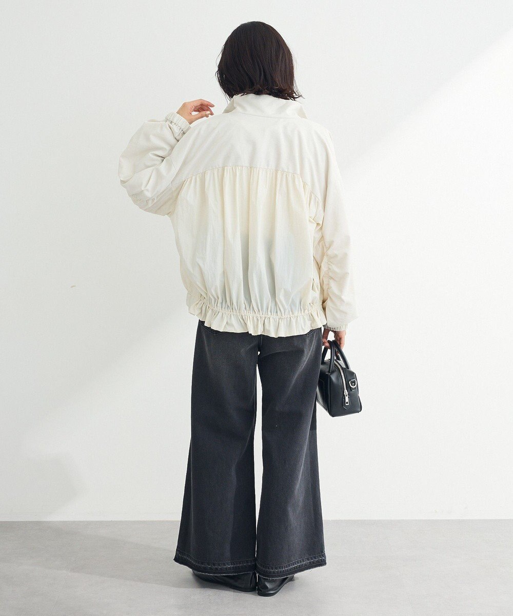 Green Parks ギャザーナイロンブルゾン 