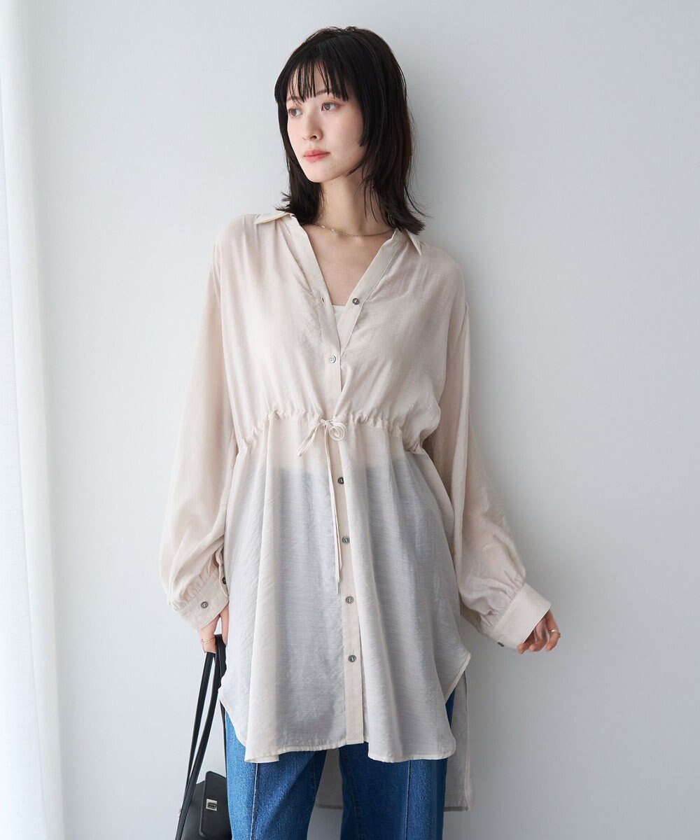 YECCA VECCA シアー2way袖バルーンチュニック 