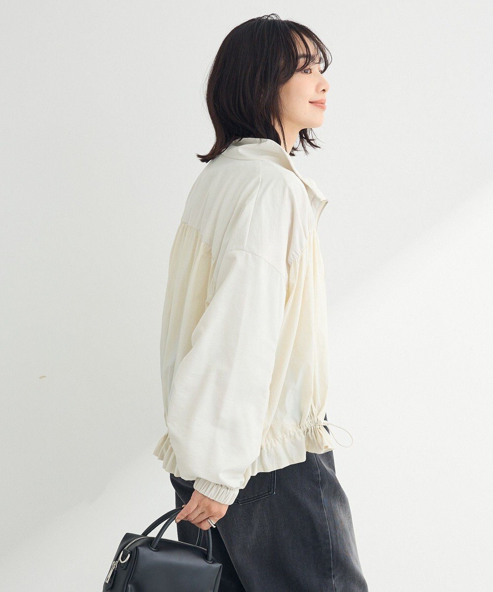 Green Parks ギャザーナイロンブルゾン 