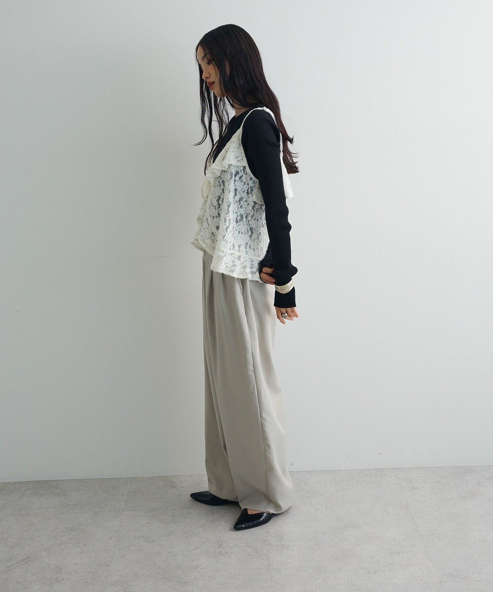 Green Parks レースフリルキャミビスチェ 