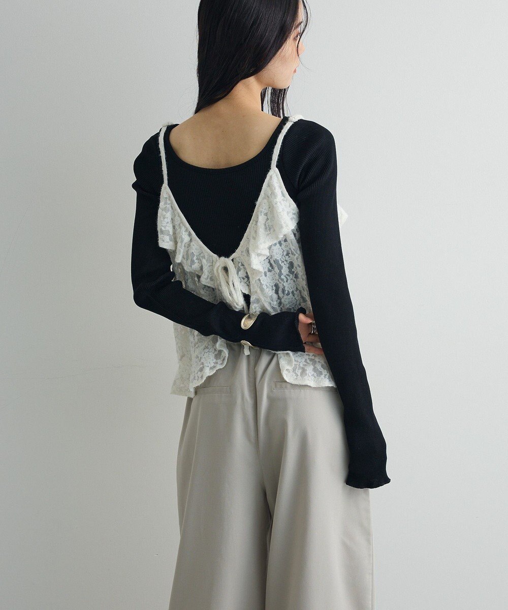 Green Parks レースフリルキャミビスチェ 