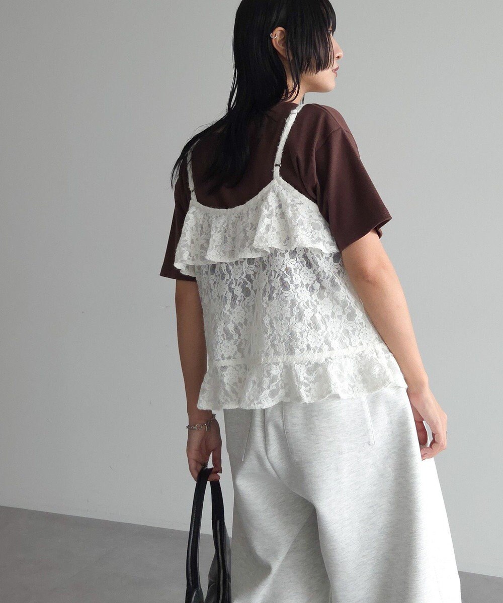 Green Parks レースフリルキャミビスチェ 