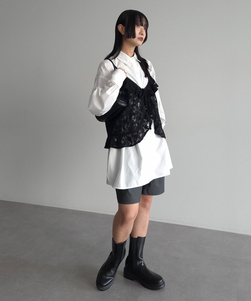 Green Parks レースフリルキャミビスチェ 