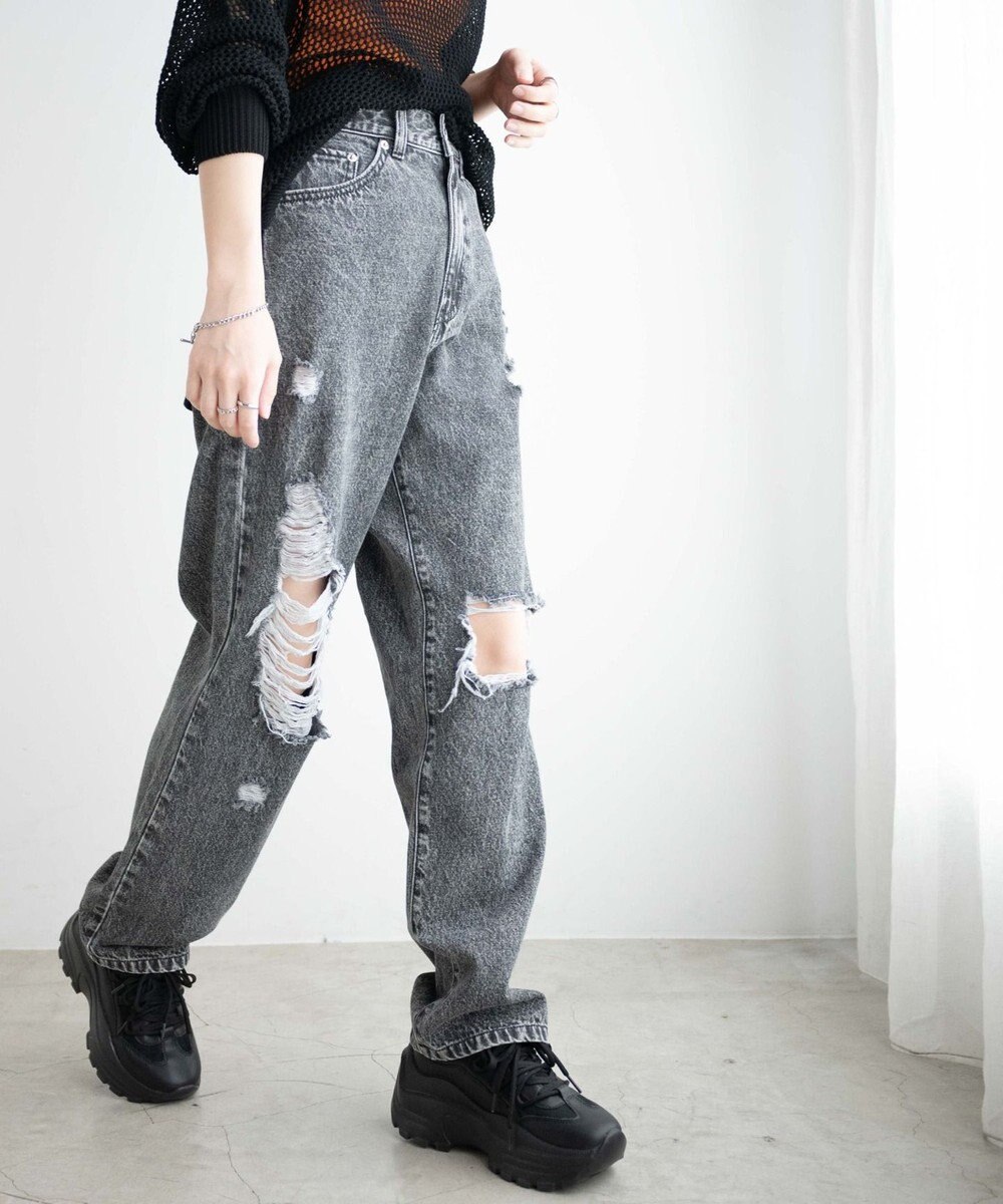 WEGO ヘビークラッシュローライズパンツ 