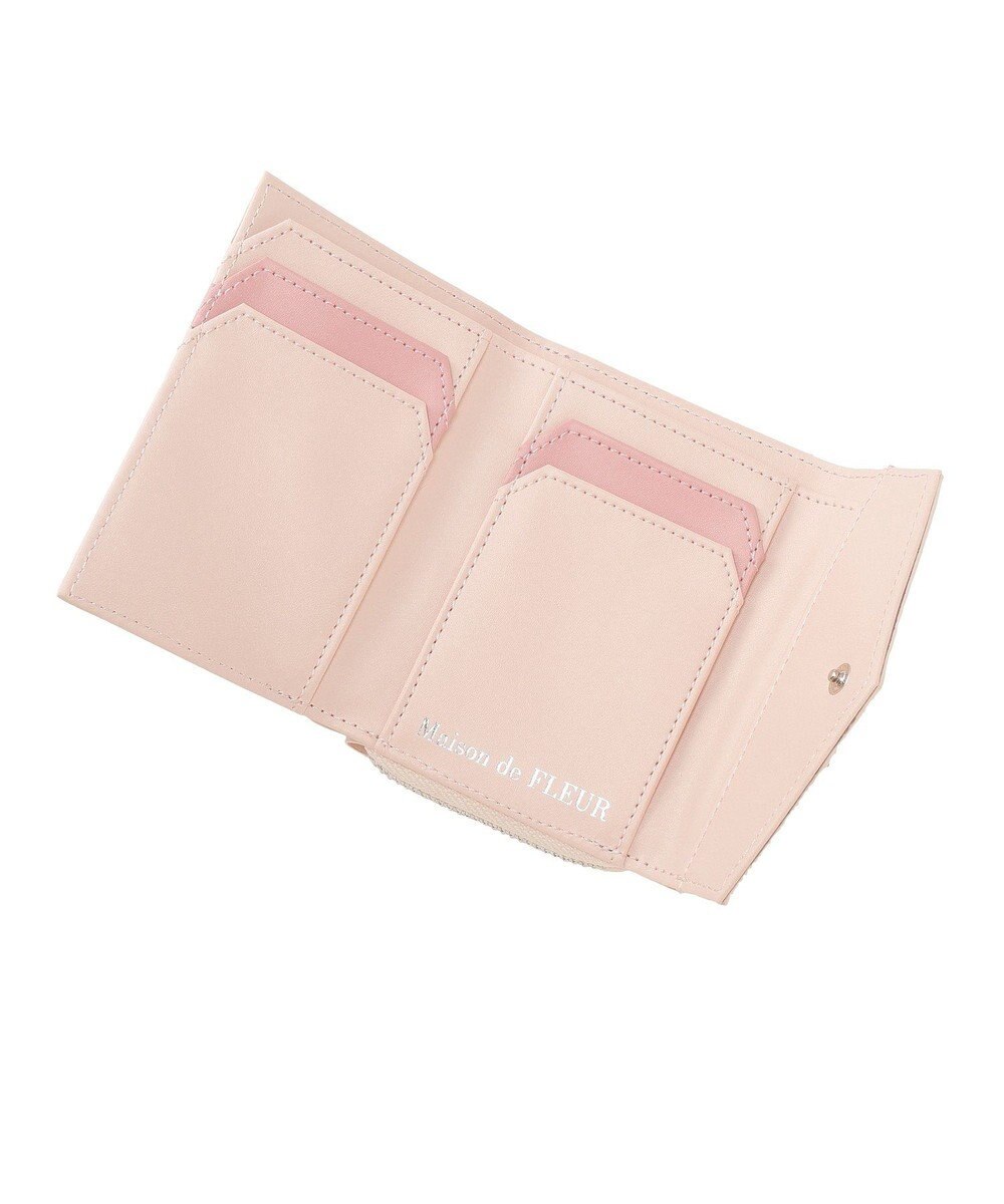 Maison de FLEUR リボンビジューキルティングウォレット 