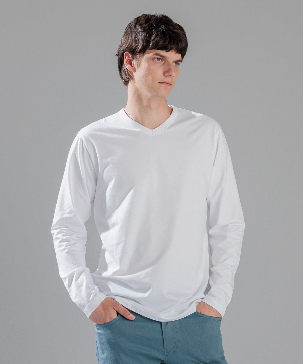 JOSEPH HOMME スビンソフトジャージー　Vネック長袖カットソー 