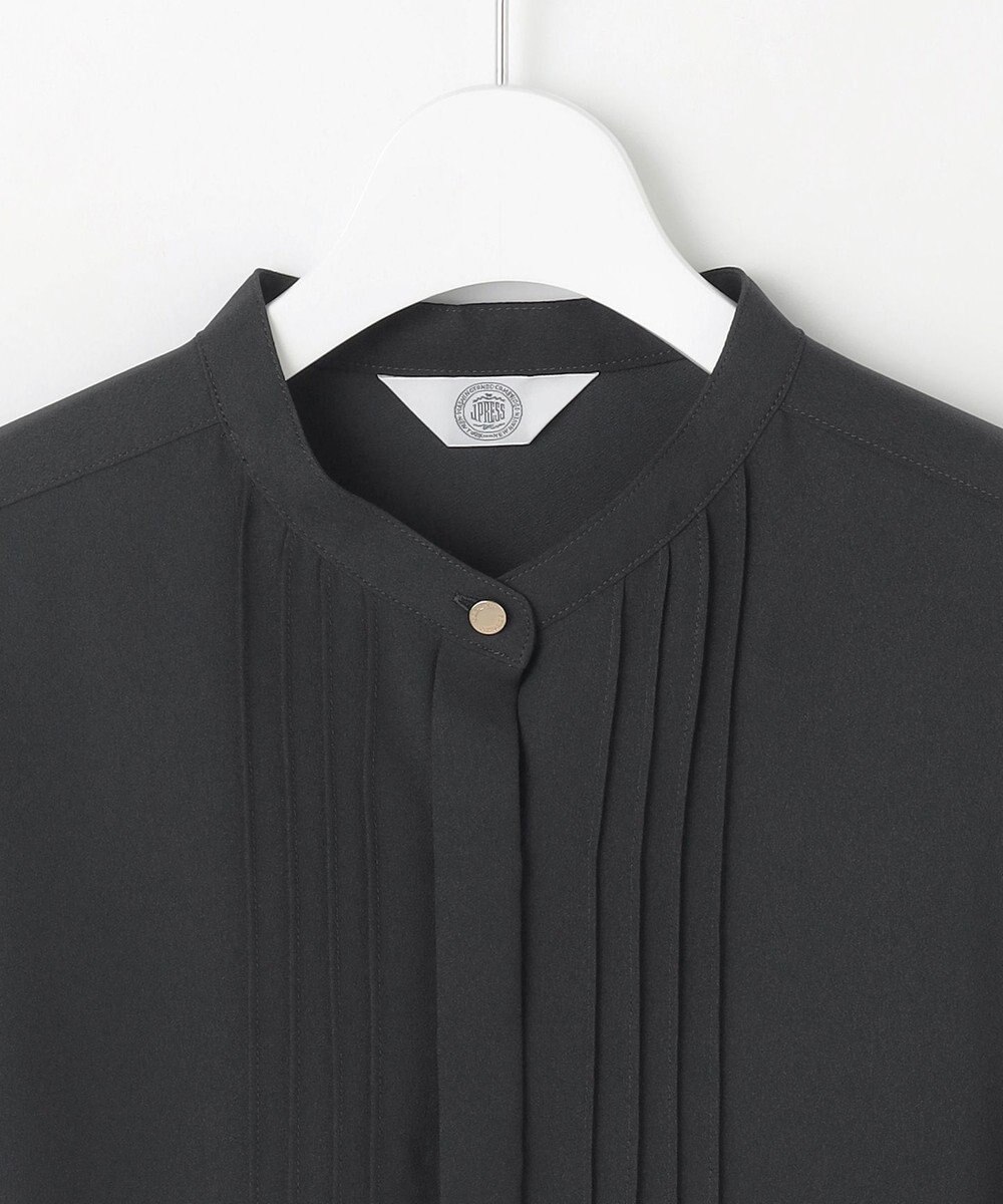 J.PRESS LADIES 【洗える】ヌーディスバックサテン ピンタック ブラウス 