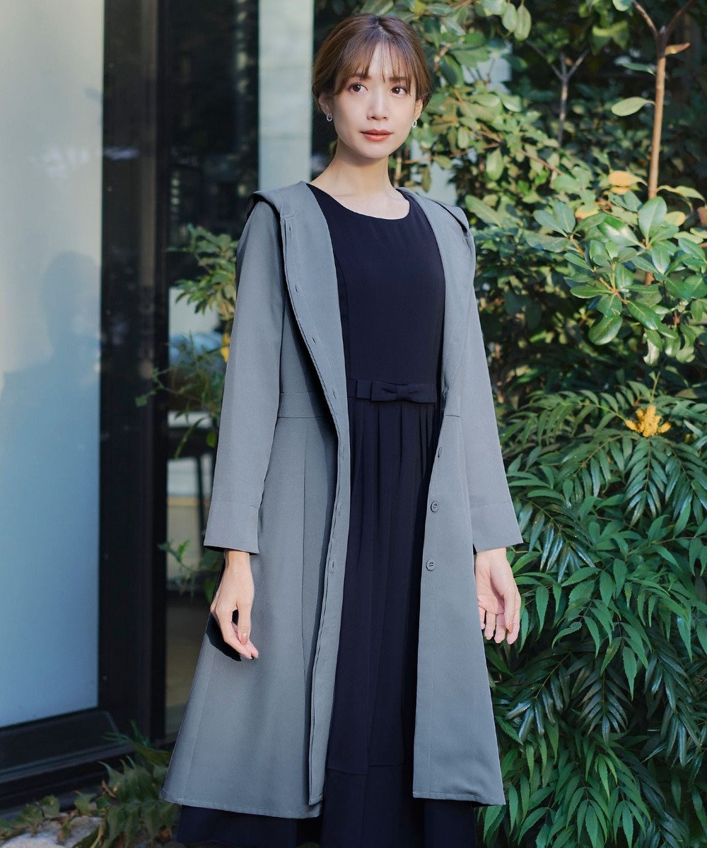 robe de chambre/90s ロングフレアコート/F/BLACK - beaconparenting.ie