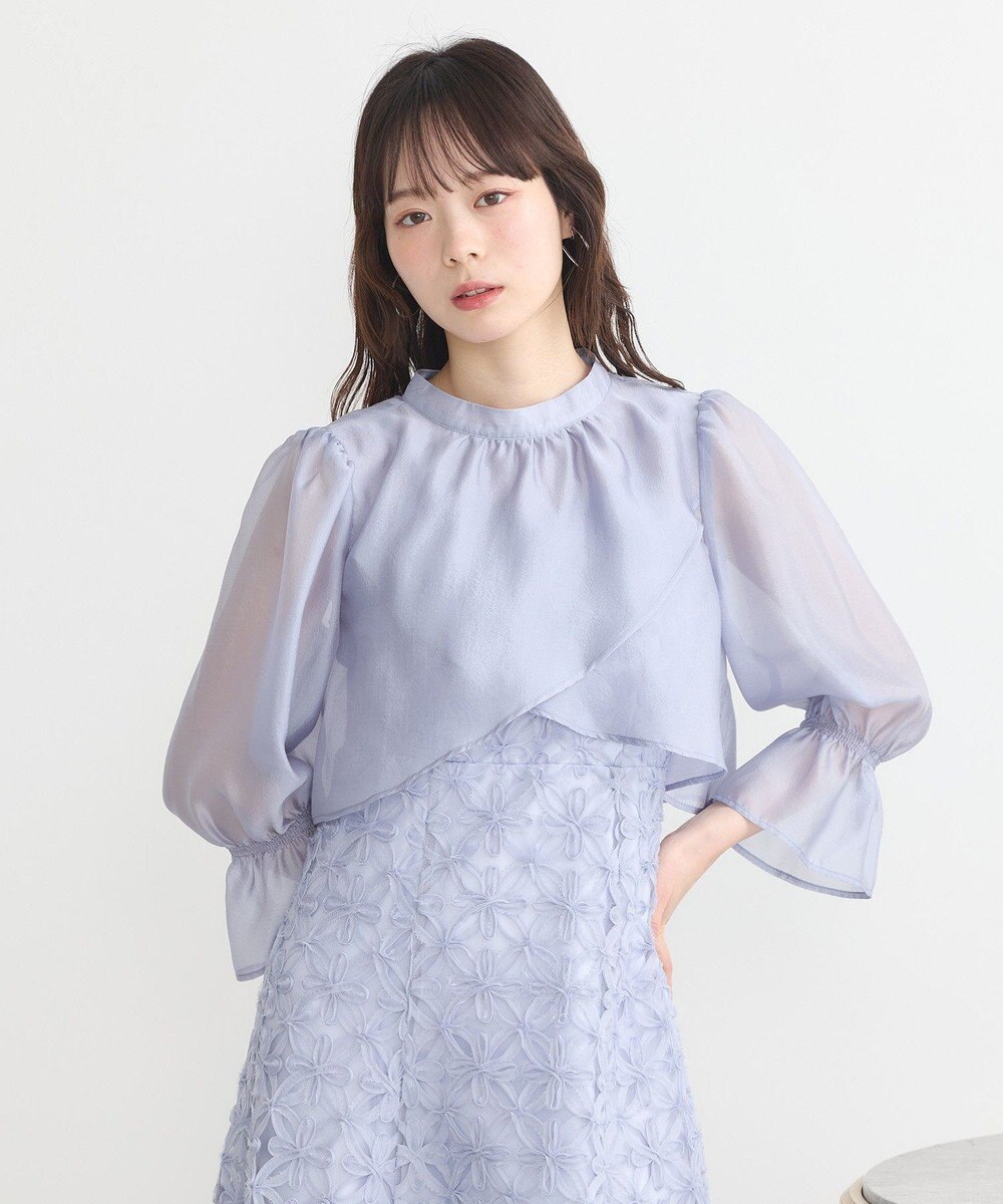 earth music&ecology SET2点シアーブラウス＋3Dレースワンピース 