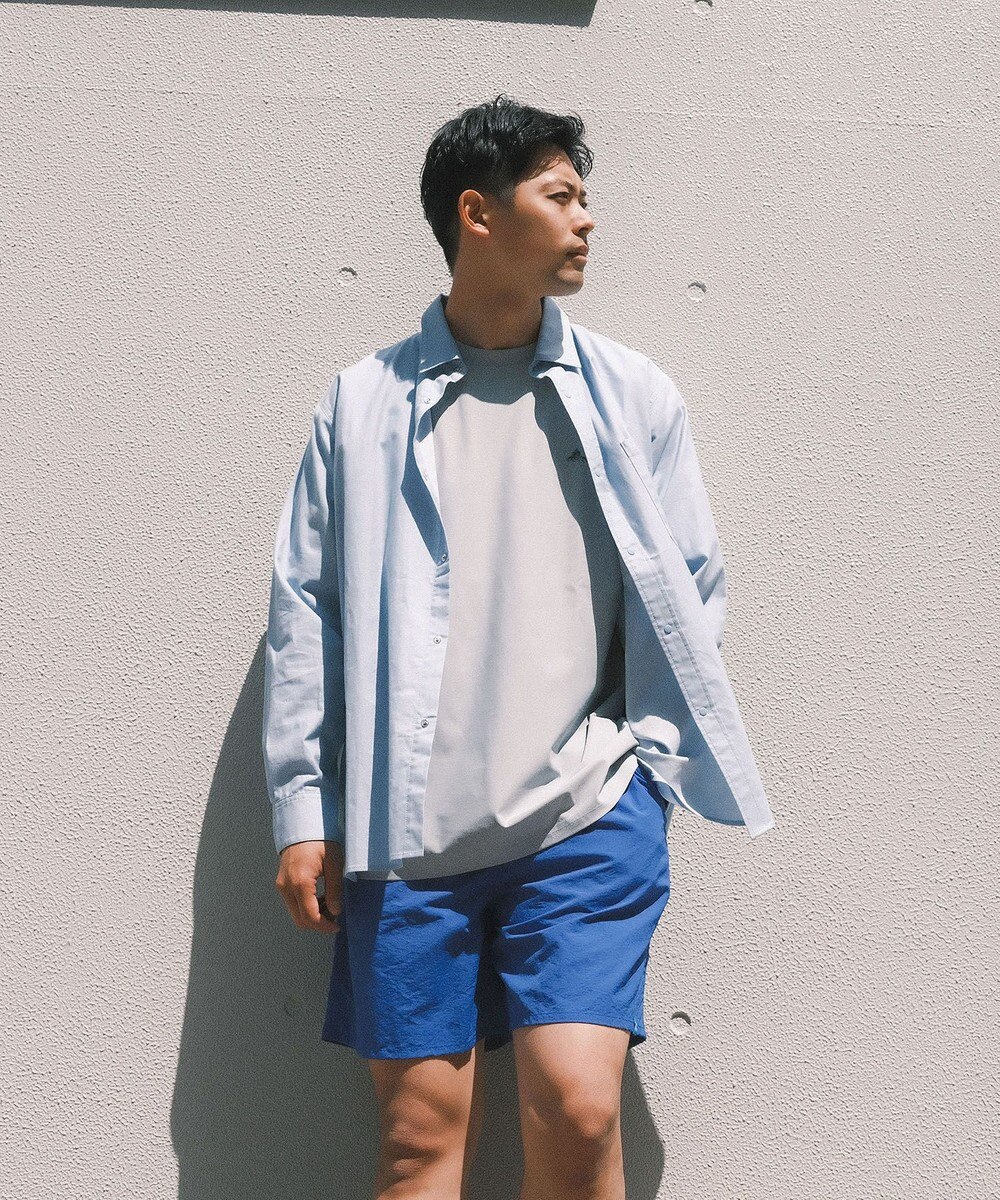 SHARE PARK MENS 【UVカット・撥水・ストレッチ】イージーデニムレギュラーカラーシャツ 