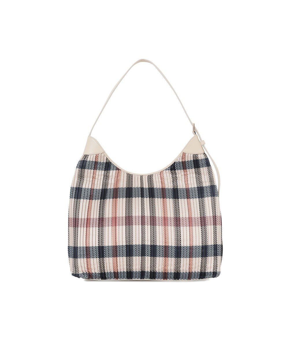 DAKS 【軽量】ポリエステル ハウスチェック ホーボーショルダーバッグ 