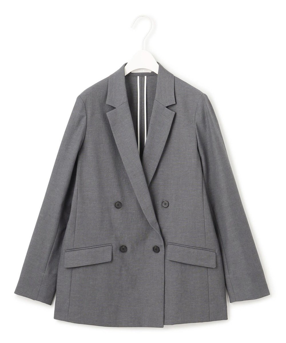 ICB 【接触冷感・UVケア・撥水・洗える】LooseWeave ダブルブレストジャケット 