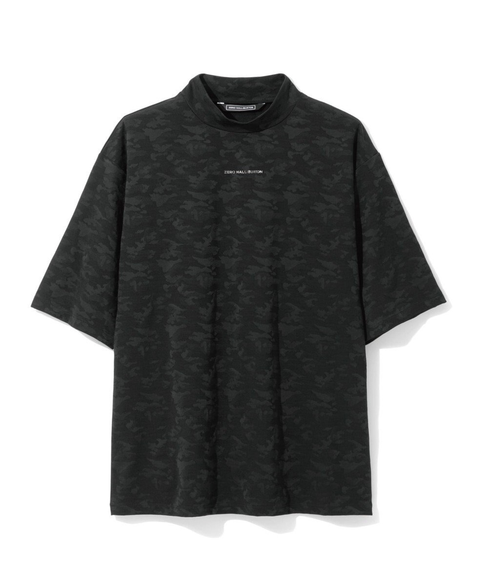 ZERO HALLIBURTON カモフラージュ柄 ジャガードモックネックシャツ ZHG-A4A 2a 82852 ゴルフウェア 