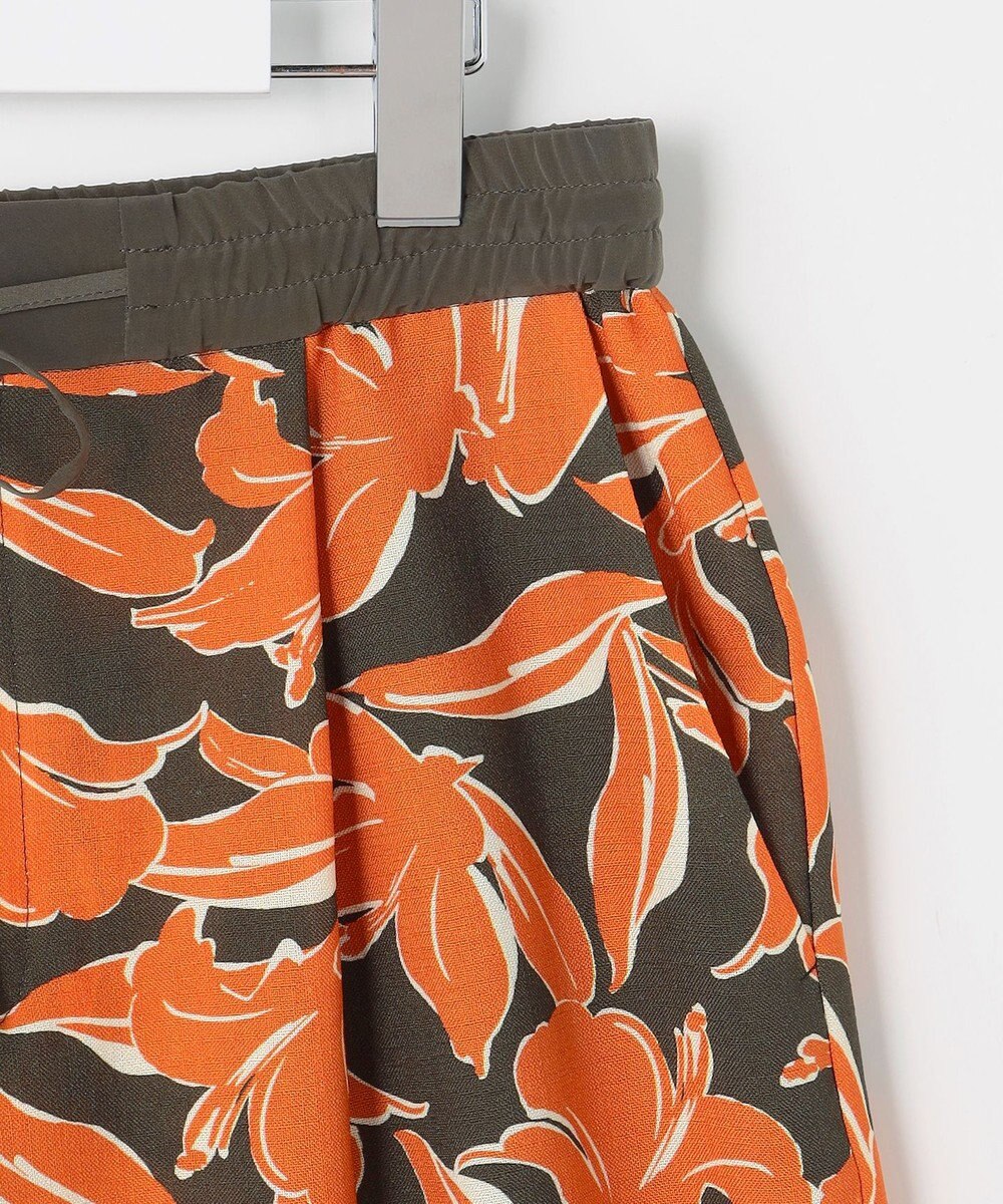 自由区 シアーカラミプリントワイド パンツ 