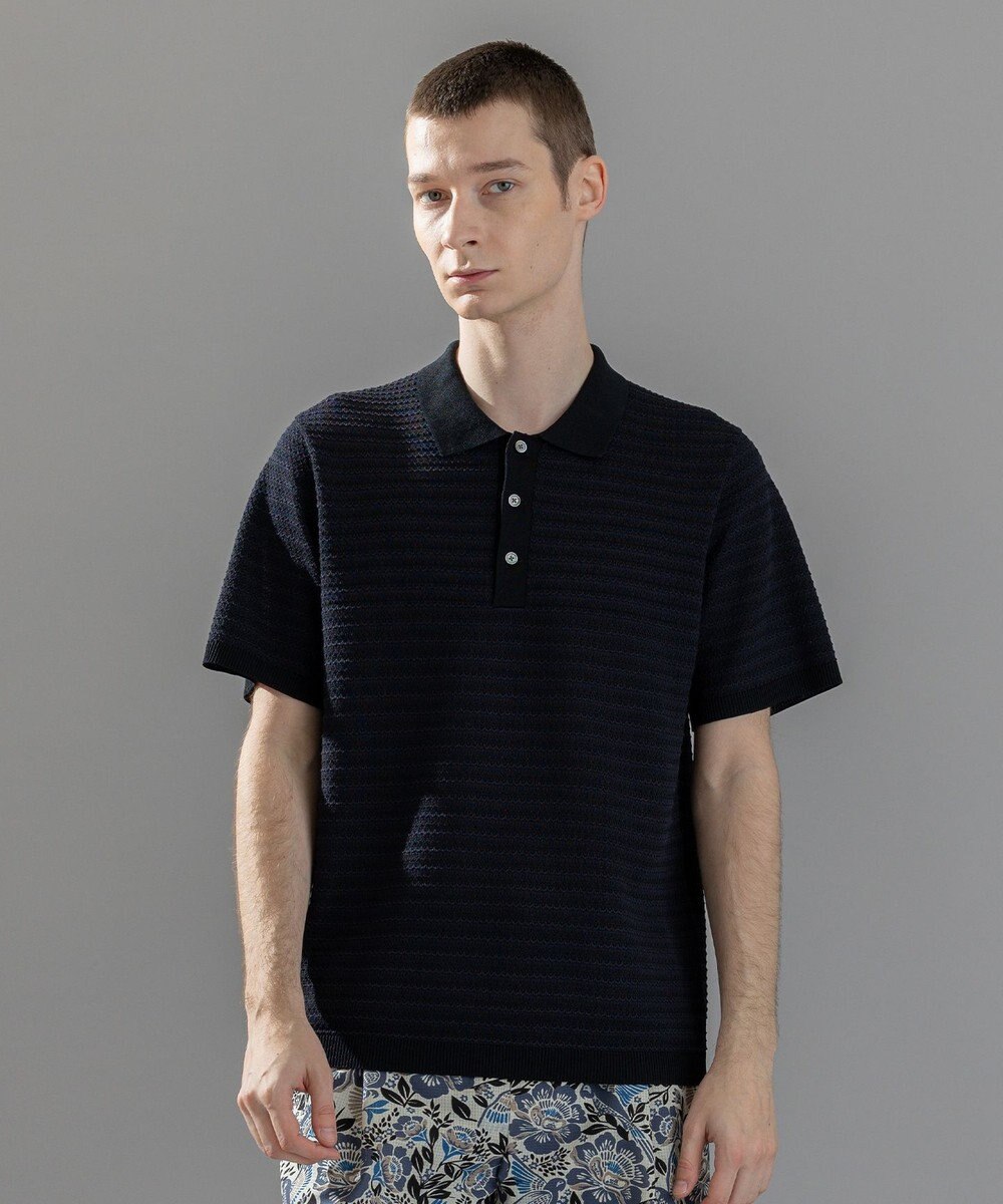 JOSEPH HOMME 【洗える】ジオメトリックボーダー　ポロニット 