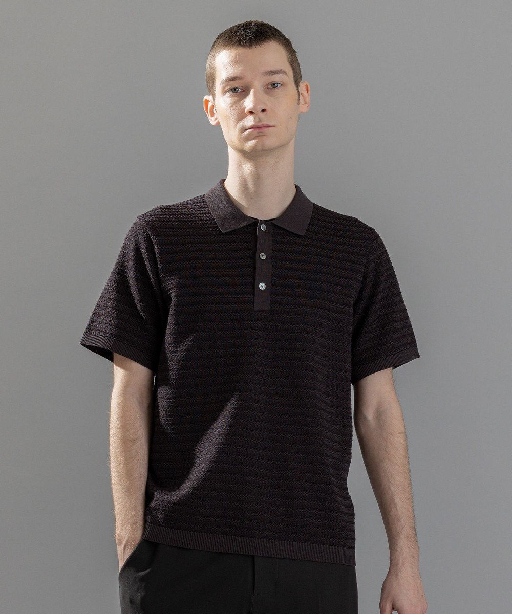 JOSEPH HOMME 【洗える】ジオメトリックボーダー　ポロニット 