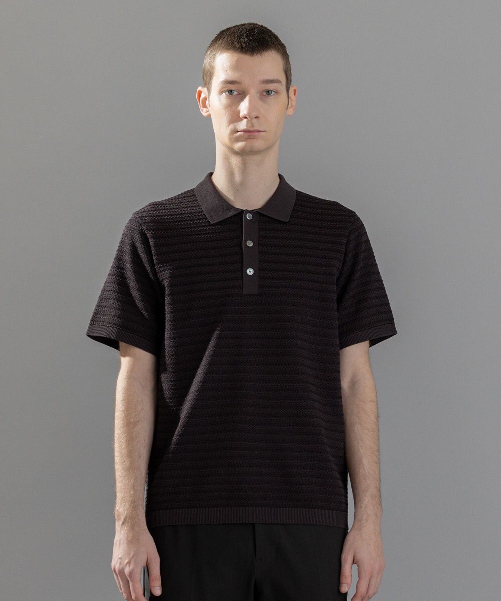 JOSEPH HOMME 【洗える】ジオメトリックボーダー　ポロニット 
