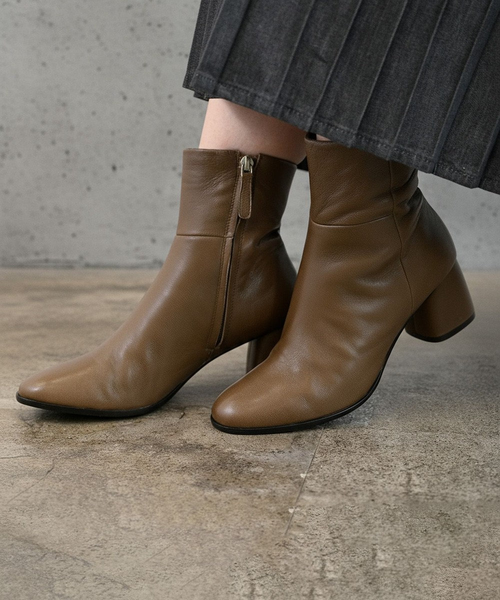 APOM 本革シープスキンサイドジップアンクルブーツ 60 