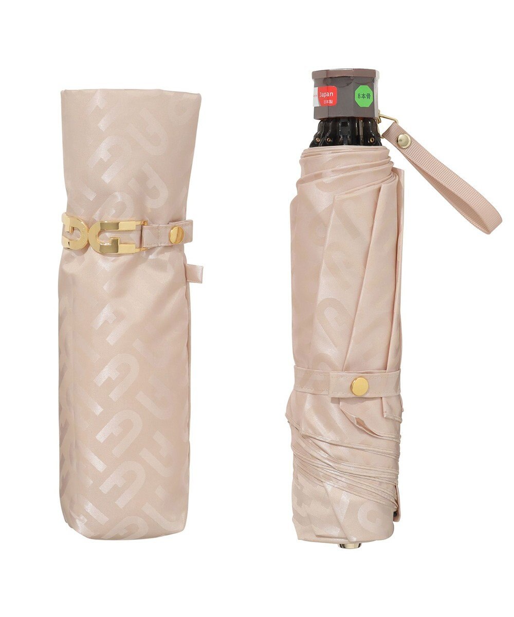 MOONBAT FURLA 折りたたみ傘 モノグラムジャガード UV 8本骨 日本製 